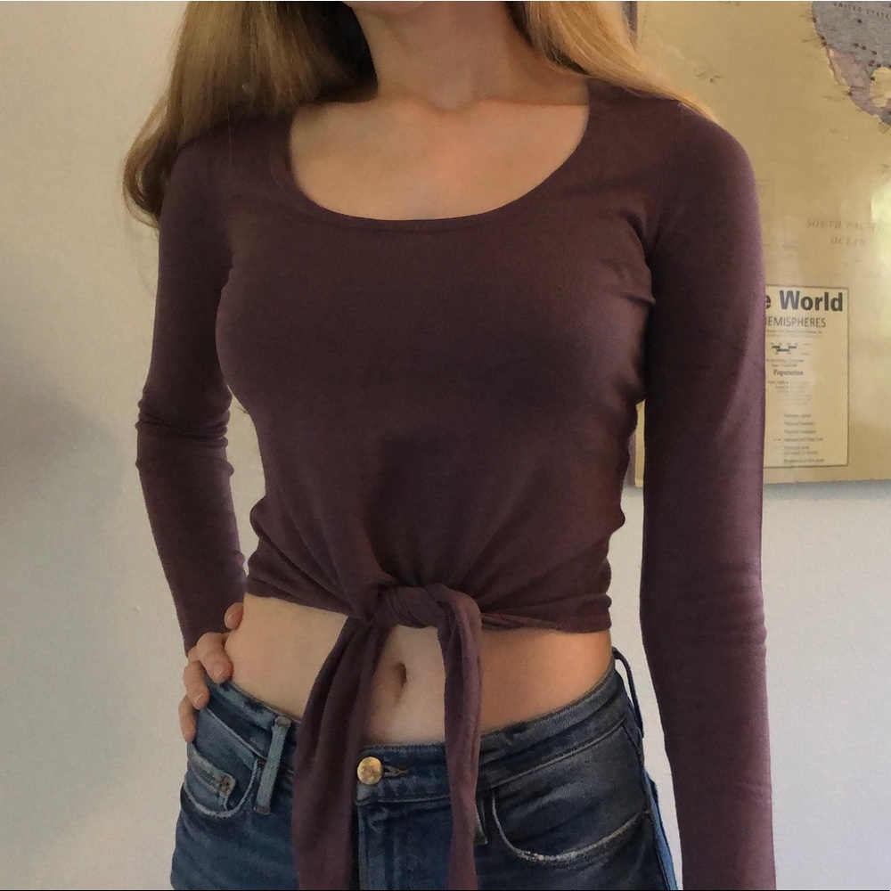 G by Guess Allie Tie Front Sweater